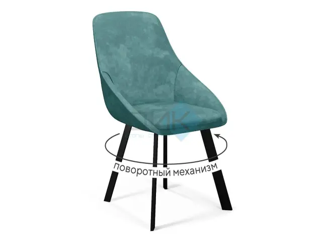 Стул 246 поворотный AM8 серо-зеленый 1