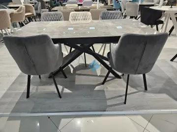 Стул 245 поворотный C56 серый/белые