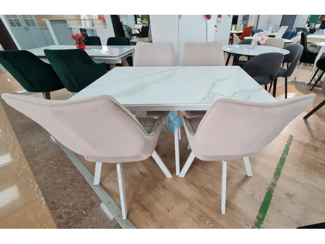 Стул 268 Z128 бежевый/белые 4