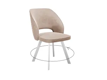 Стул 274 поворотный Z128 бежевый/белые