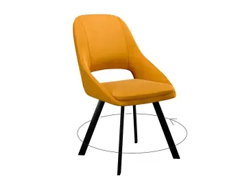 Стул DikLine 247 поворотный, Z280 апельсин