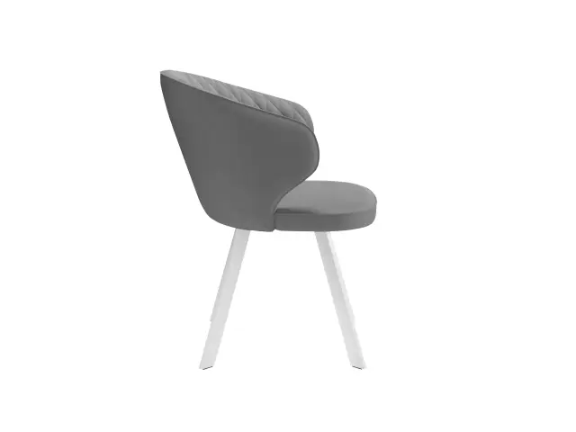 Стул 249 поворотный B22 GREY/белые 4