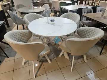 Стул 249 поворотный B03 BEIGE/белые