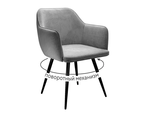 Стул 277 поворотный TW09 светло-серый 1