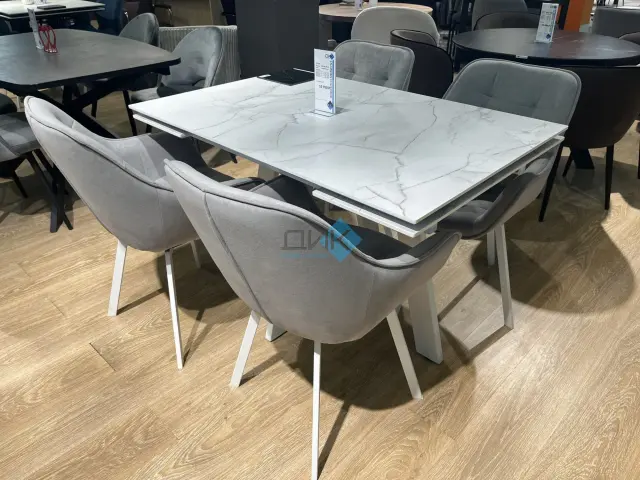 Стул 252 М поворотный B22 GREY/белые 3