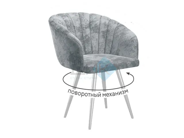 Стул 442 поворотный M13 светло-серый/белые 1