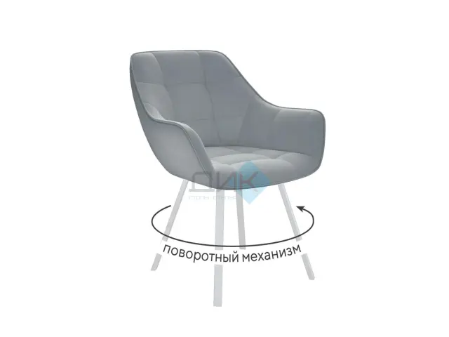 Стул 252 М поворотный B22 GREY/белые 1