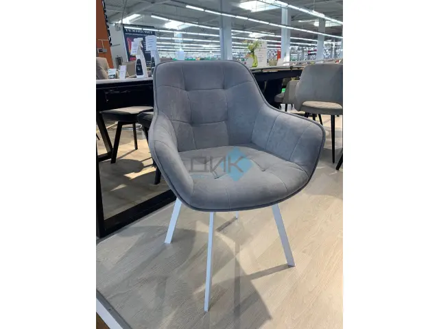 Стул 252 М поворотный B22 GREY/белые 2