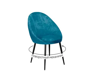 Стул 234 M19 бирюза поворотный
