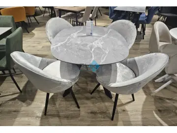 Стул 234 M13 светло-серый/белые поворотный