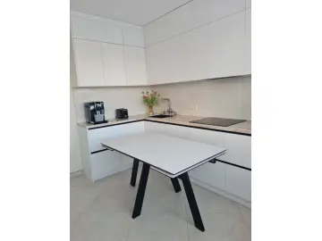 Стол SKM140 Mono white (керамогранит матовый)