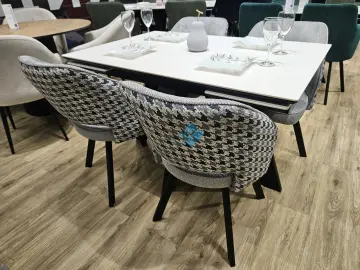 Стол SKM140 Mono white (керамогранит матовый)