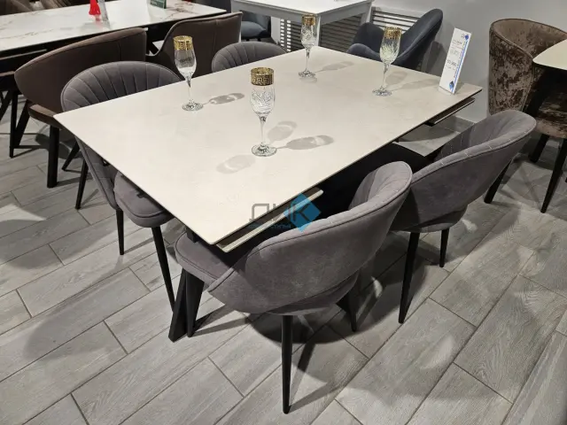 Стол SKM120 Krater Perla (керамогранит матовый) 2