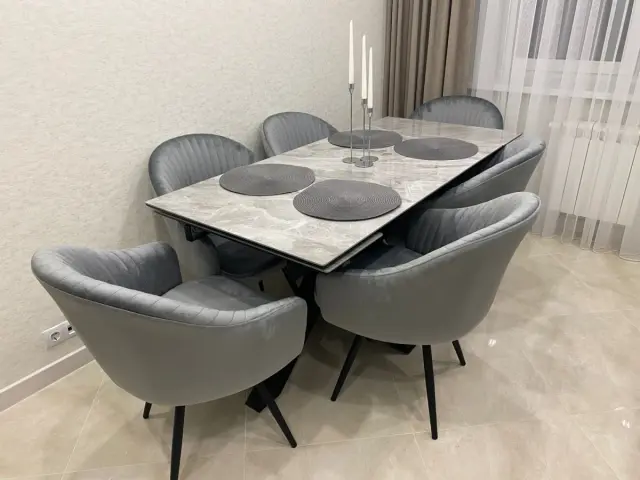 Стол SFE140 Italian Grey (керамогранит глянцевый) 2