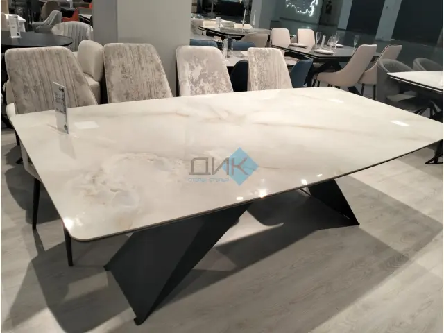 Стол SKY220 Ostra Bianco (керамогранит глянцевый) 4