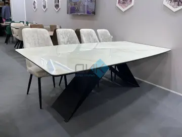 Стол SKY220 Ostra Bianco (керамогранит глянцевый)