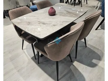 Стол DKU120 Italian Grey (керамогранит глянцевый)