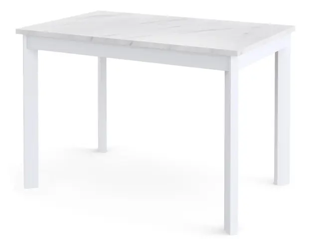 Стол L110 мрамор белый/белые раздвижной 1