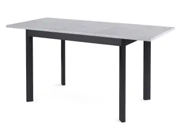 Стол L110 бетон/черные раздвижной