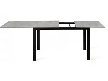 Стол L110 бетон/черные раздвижной