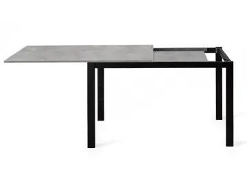 Стол L110 бетон/черные раздвижной