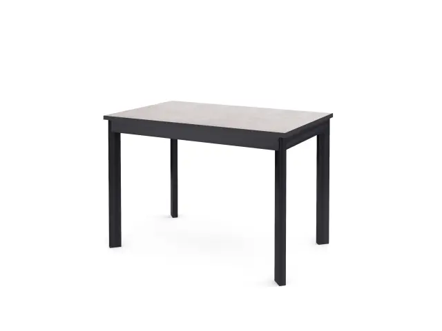 Стол L110 хромикс белый/черные раздвижной 1