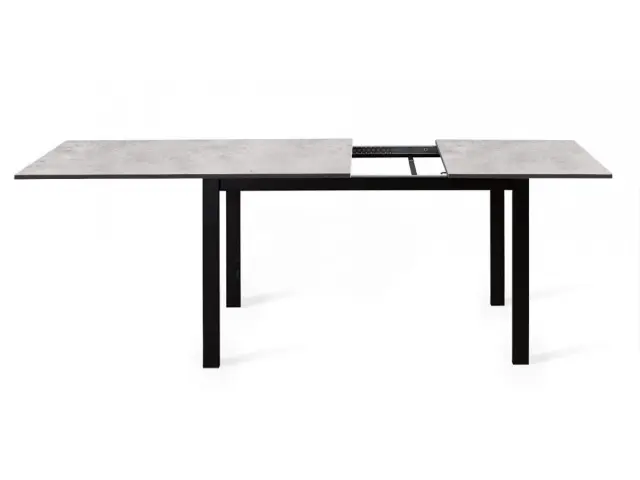 Стол L110 хромикс белый/черные раздвижной 4