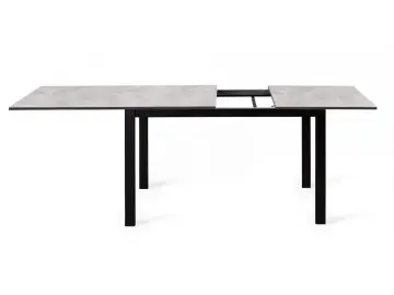 Стол L110 хромикс белый/черные раздвижной