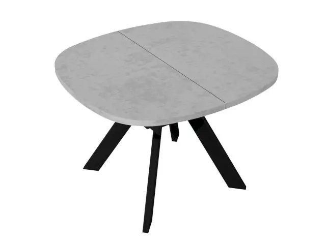 Стол B110 Бетон квадратный раздвижной 2