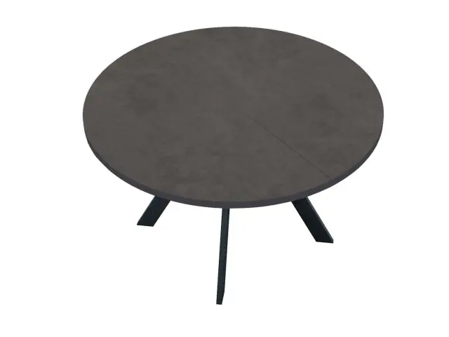 Стол RD120 Хромикс бронза/черные круглый раздвижной 3