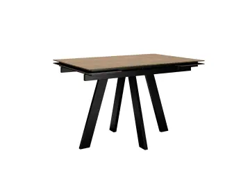 Стол DM140M Дуб галифакс/черные раздвижной