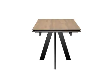 Стол DM140M Дуб галифакс/черные раздвижной