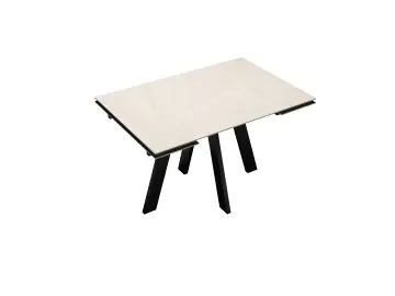 Стол DM110M Хромикс белый/черные раздвижной