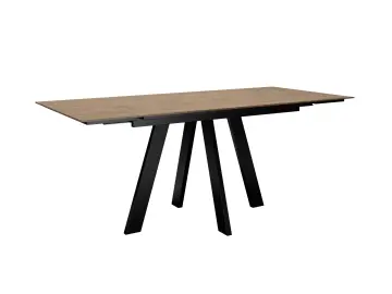 Стол DM110M Дуб галифакс/черные раздвижной