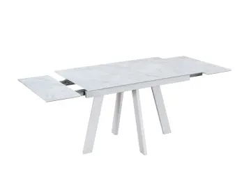 Стол WINGS Жемчужный Перито/Белый раздвижной