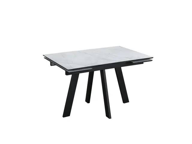 Стол WINGS Жемчужный Перито/Черный раздвижной 1