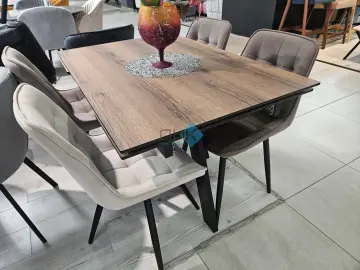 Стол WINGS Дуб делано/Черный раздвижной