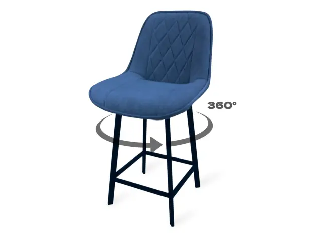 Стул полубарный РОМБ поворотный с профильными опорами 1