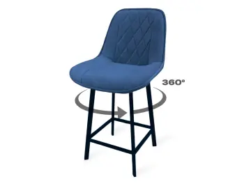 Стул полубарный РОМБ поворотный с профильными опорами