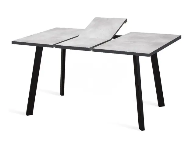 Стол HB120 хромикс белый/черные 3