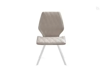 Стул кухонный 243 поворотный, микровелюр B03 beige, ножки белые
