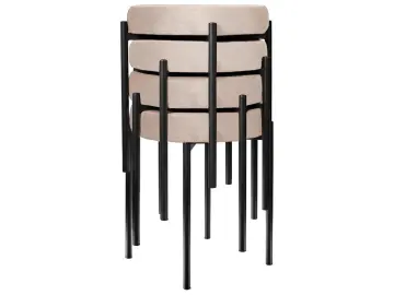 Табурет DikLine, B03 BEIGE, ножки черные Комплект 4 шт.