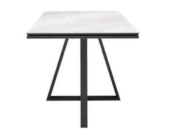 Кухонный стол SKF120 Керамика Belgium Grey Polished/подстолье черное/опоры черные