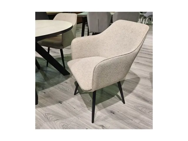 Стул мягкий DikLine 252 М поворотный, NS04 CREAM, ножки черные 8