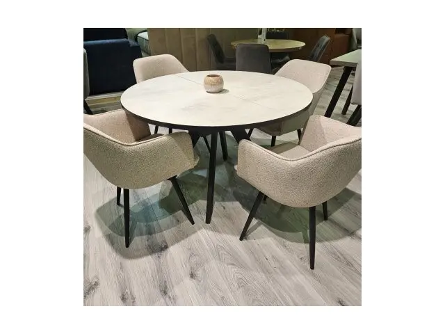 Стул мягкий DikLine 252 М поворотный, NS04 CREAM, ножки черные 9