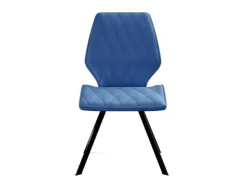 Мягкий стул DikLine 243 поворотный B8 BLUE, ножки черные