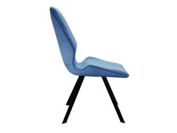 Мягкий стул DikLine 243 поворотный B8 BLUE, ножки черные