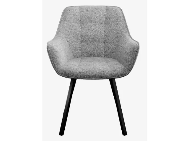 Мягкий стул DikLine 252 М поворотный, NS10 GREY, ножки черные 3