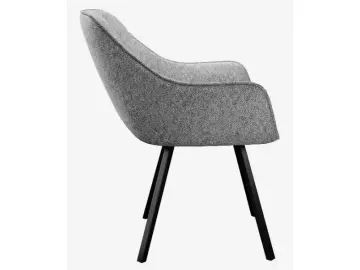 Мягкий стул DikLine 252 М поворотный, NS10 GREY, ножки черные