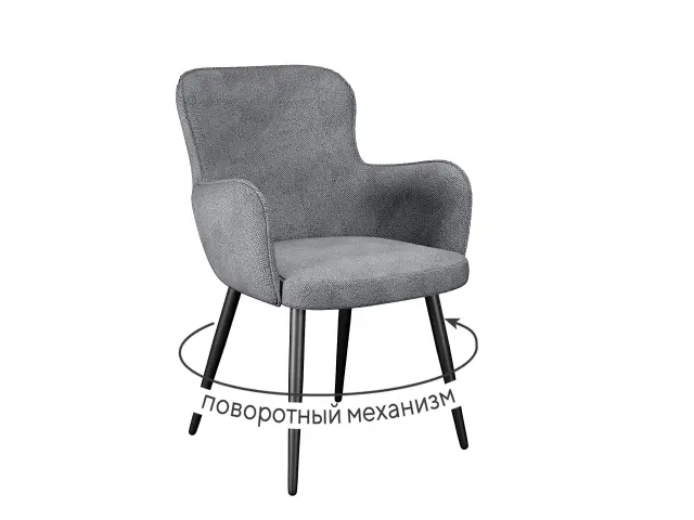 Стул 503 поворотный SB6 светло-серый 1